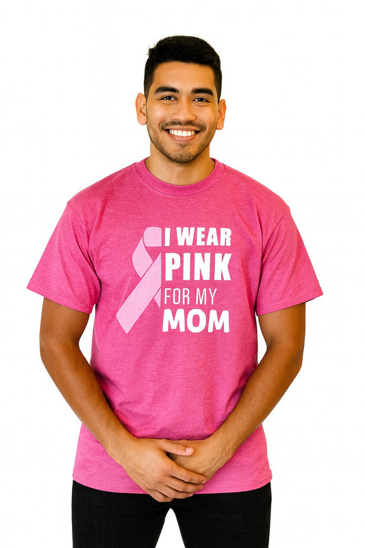 Mens Breast Cancer Half Ribbon Tee