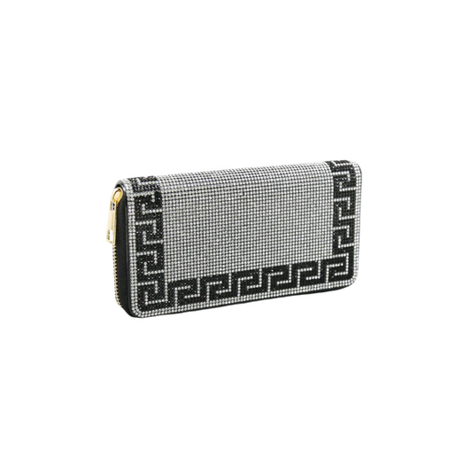 Geometric Rhinestone Wallet