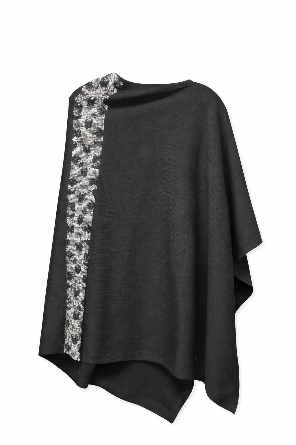 Bling Cheetah Detail Poncho