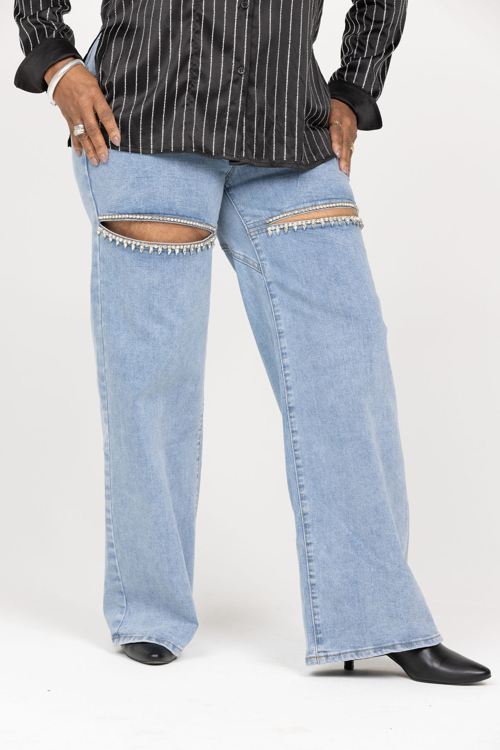 Bling Slit Jeans