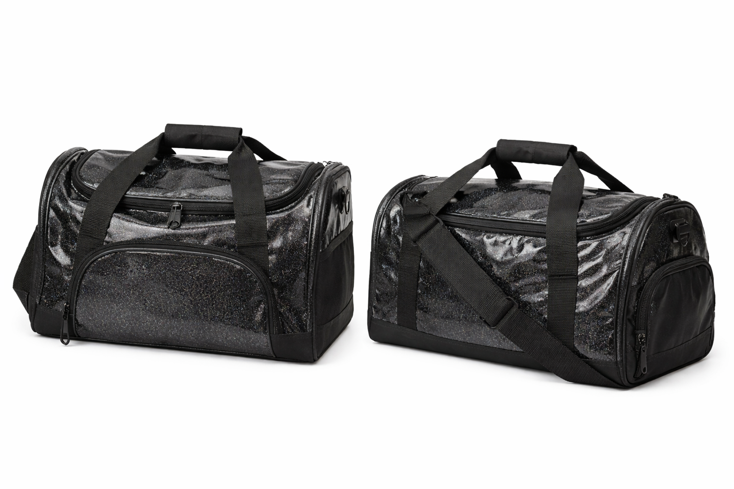 Black Glitter Duffle Bag