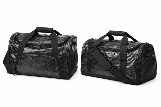Black Glitter Duffle Bag