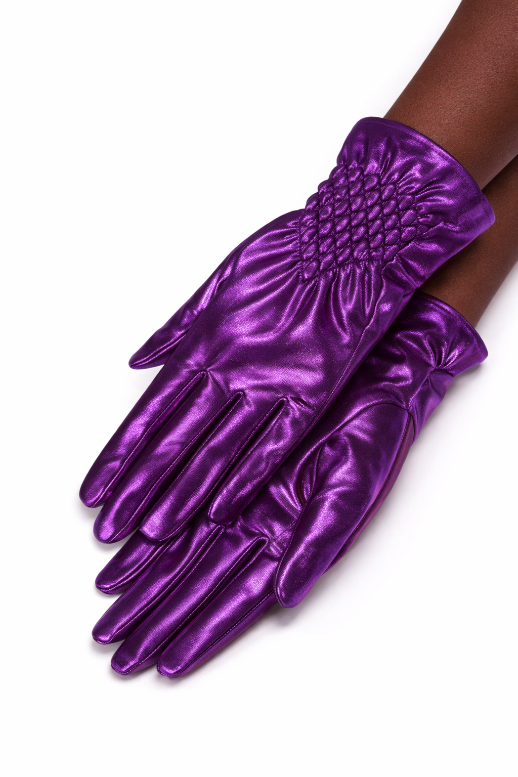 Metalic Smocked Glove