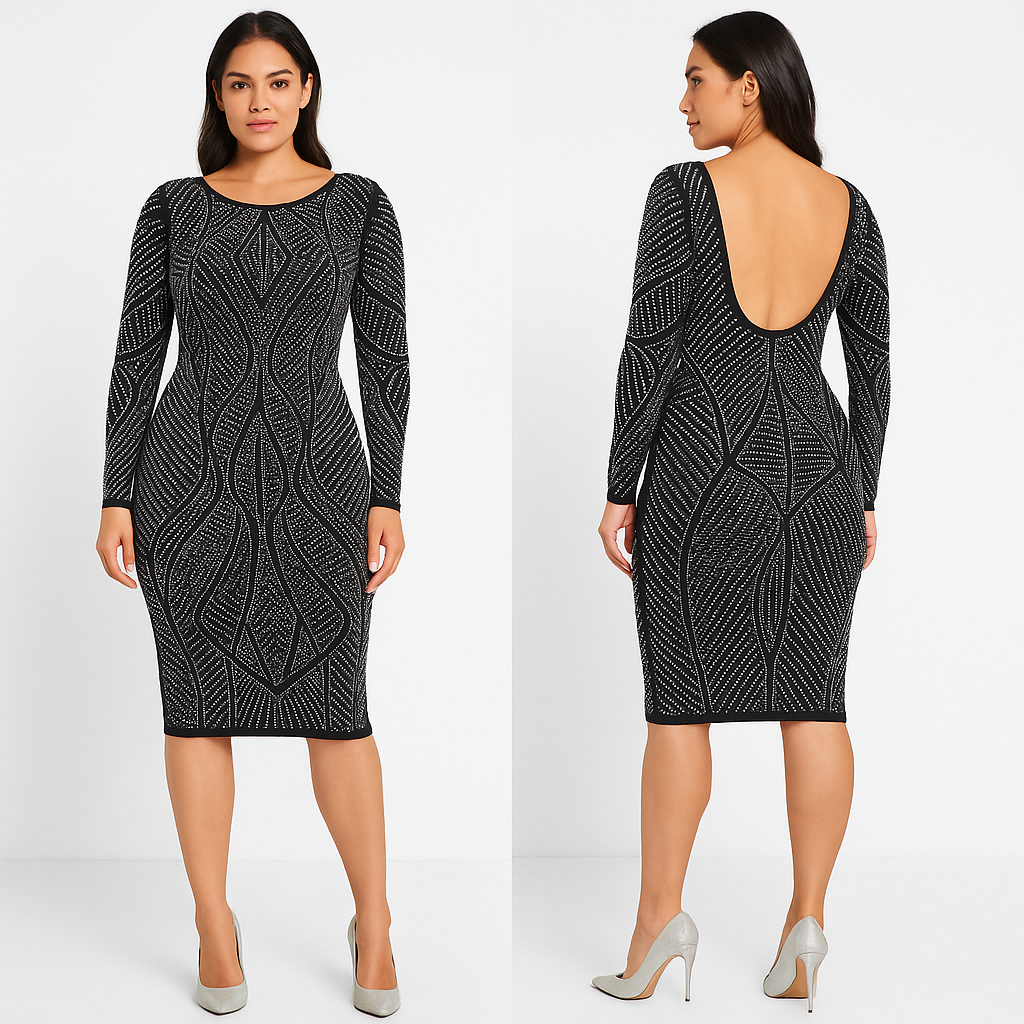 Long Sleeve Bling Dress